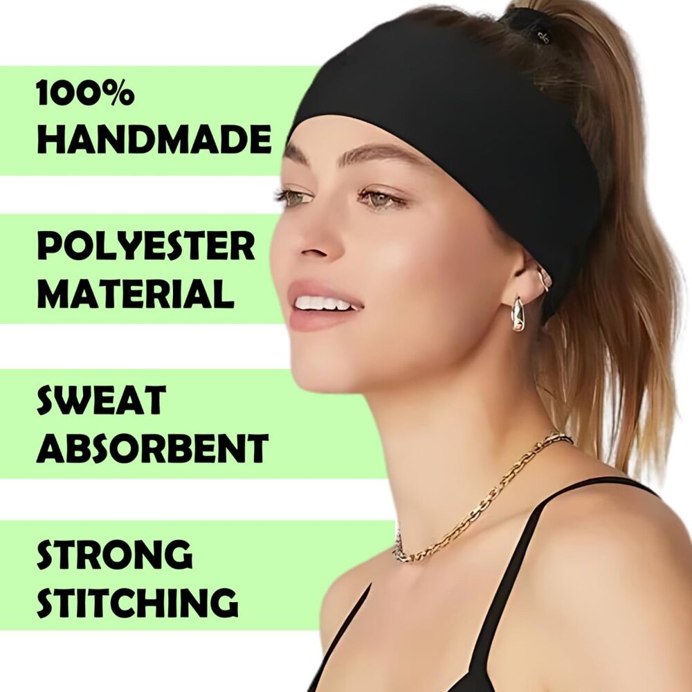 Pack of 8 Wide Headbands for Women Non Slip, Fashionable Sports Hair Bands for W - Picture 4 of 9